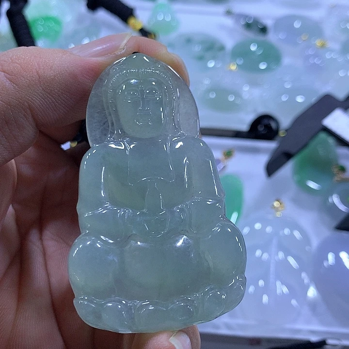 颈饰未镶嵌翡翠天然翡翠A货吊坠