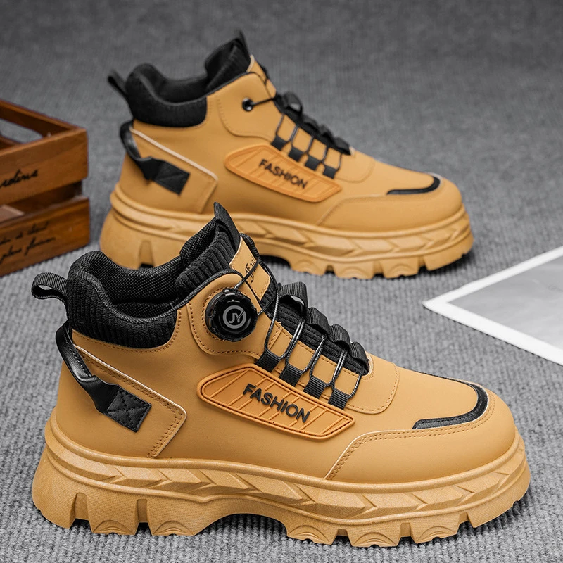 【常规/加绒可选】秋冬男士马丁靴厚底工装百搭休闲运动老爹鞋保暖