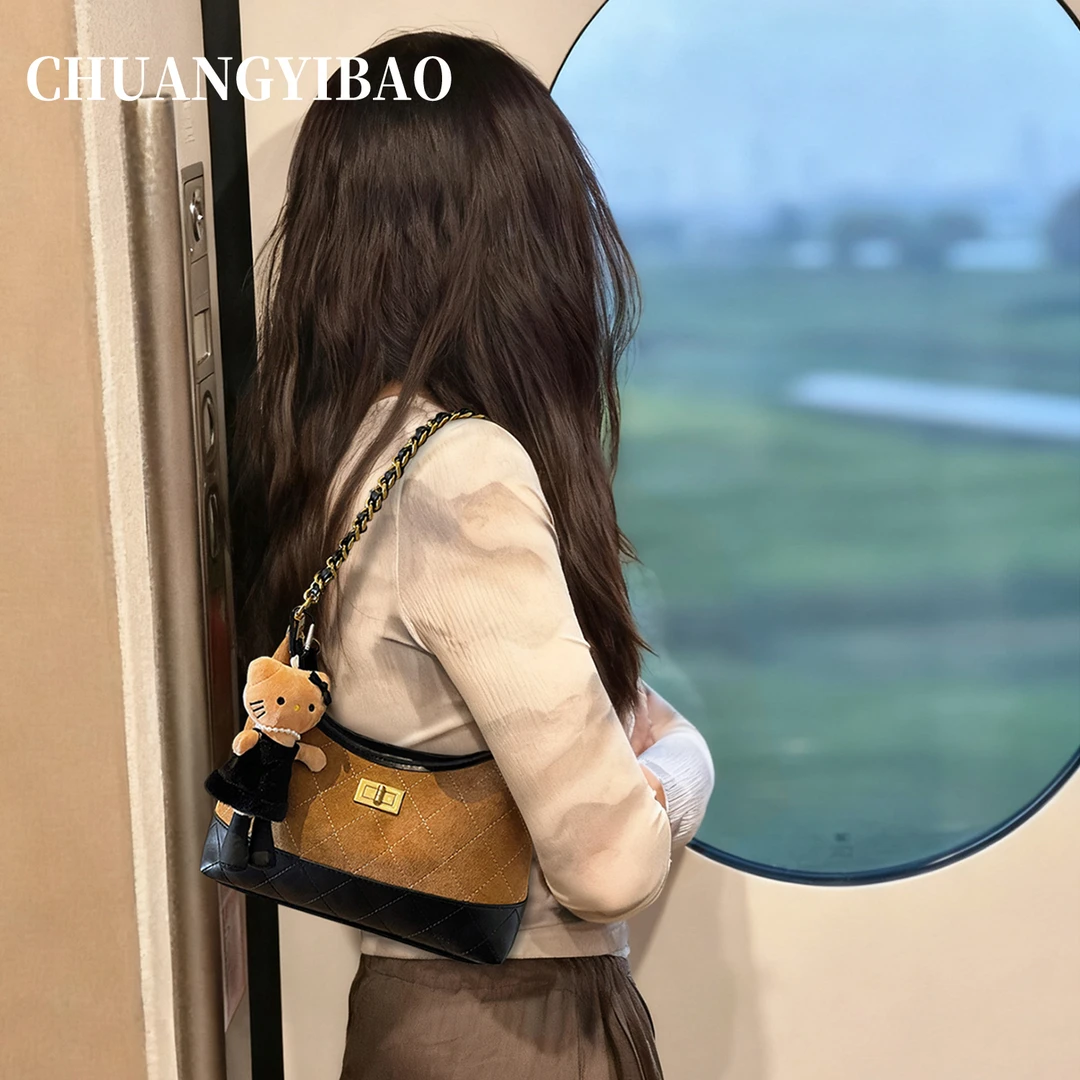 超火小香风链条腋下包包女式2025新款秋冬轻奢小众高级感斜挎小包