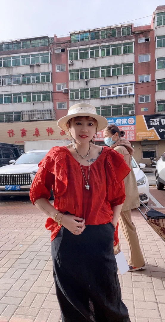 715七分袖常规不起球通勤碎花衬衫泡泡袖复古丝滑法式设计感