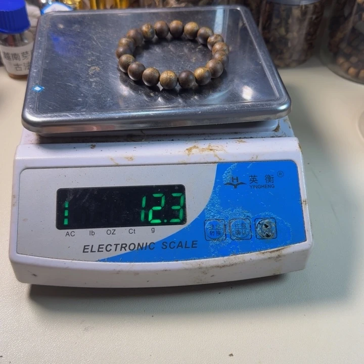 沉香碎屑沉香晴*—白奇楠乌身圆叶1.2单圈