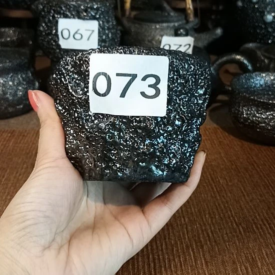 荥经黑砂茶具茶杯四次木屑还原烧制