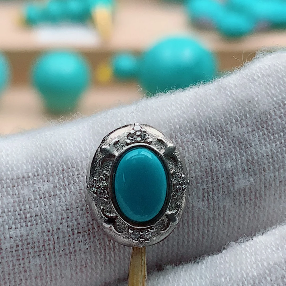 绿松石银S925镶嵌配饰