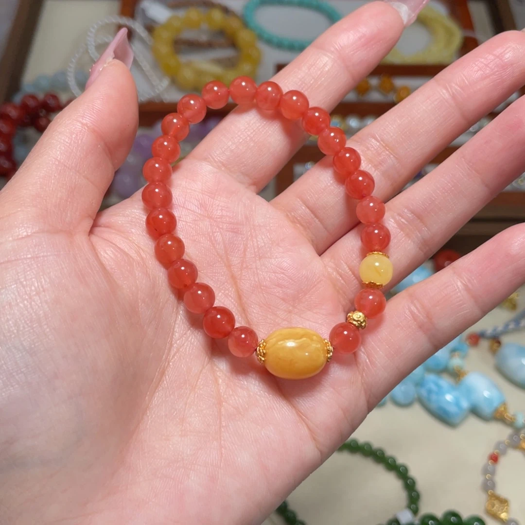 南红玛瑙手串未镶嵌