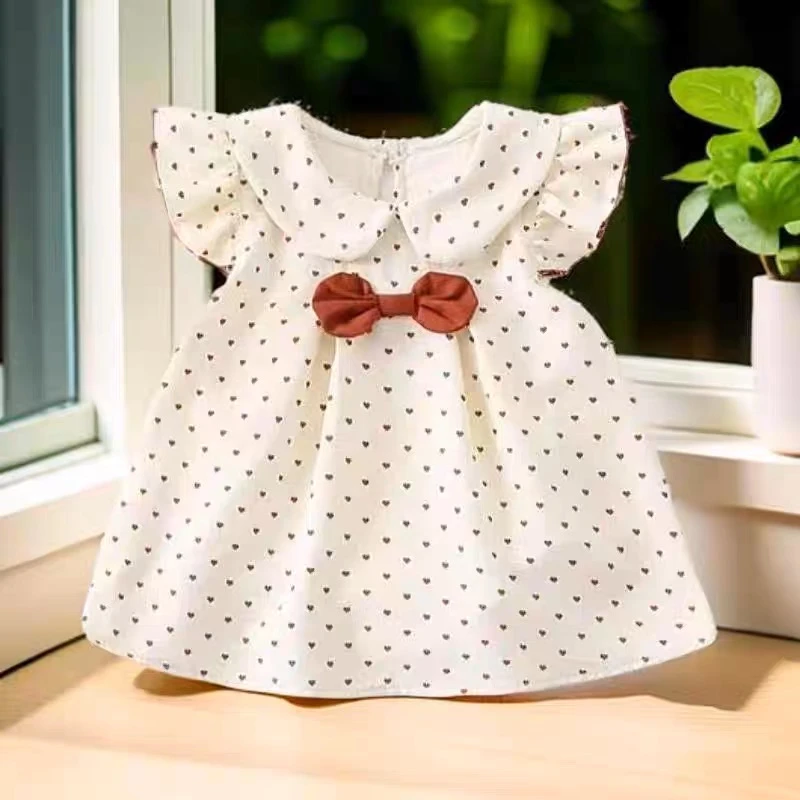 婴儿夏季连体衣薄款女宝宝爬服甜美可爱波点新生蝴蝶结幼儿包屁衣