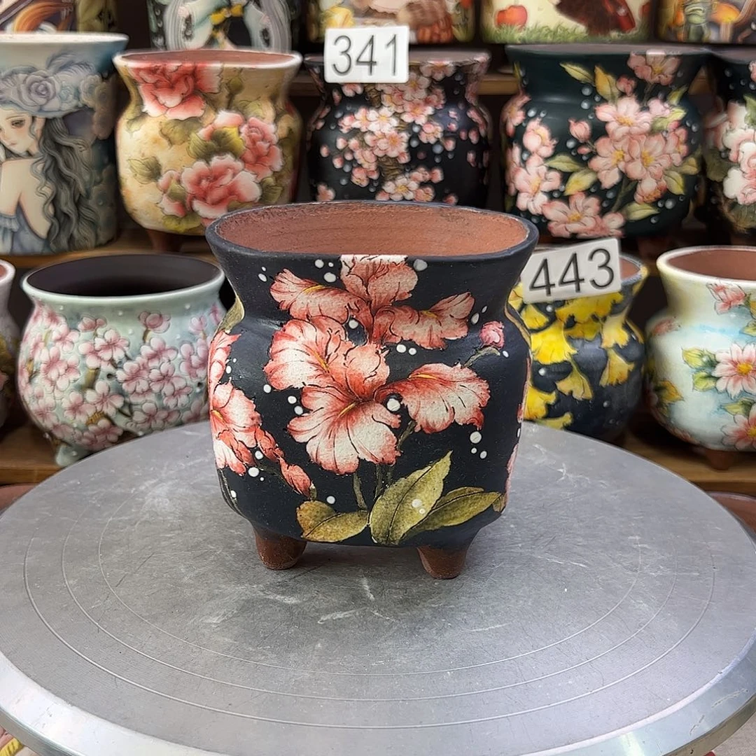 景德镇炫彩手绘口10.5高12