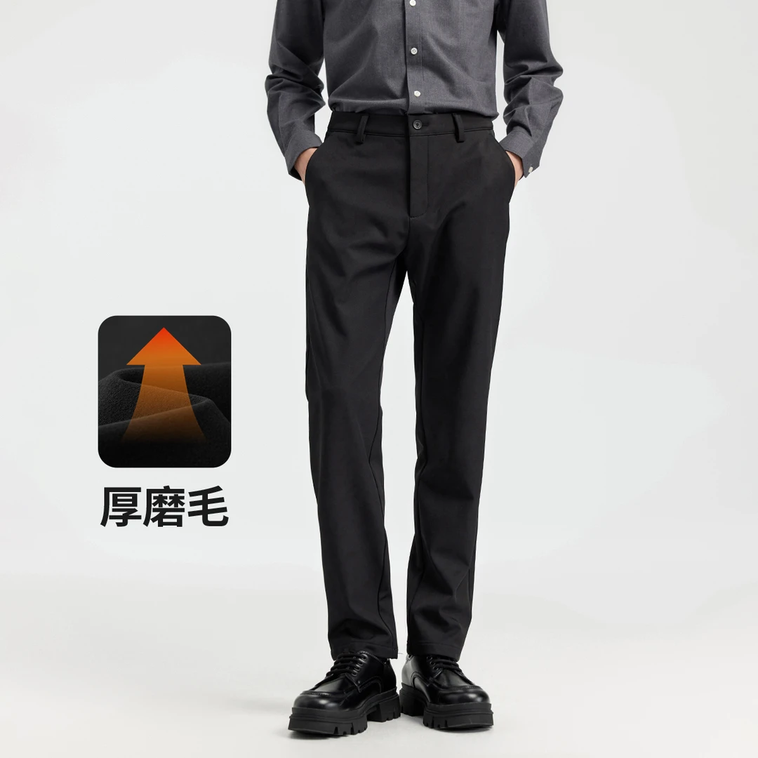 [三防磨毛]navigare意大利小帆船秋冬保暖休闲裤子男士通勤西裤