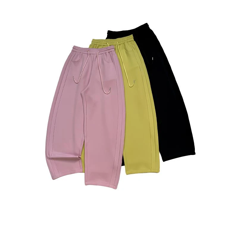 【娜娜定制】‘’双折动态感‘’欧若风立体设计小众自制香蕉阔脚裤7123