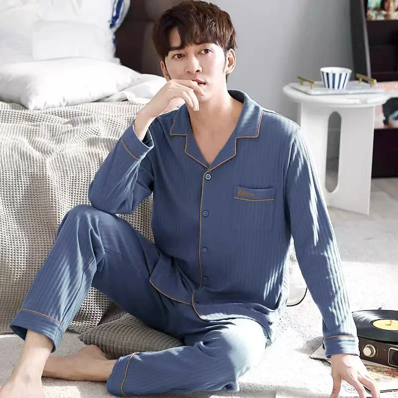 【纯棉男士刺绣love】秋冬家居服睡衣套装058