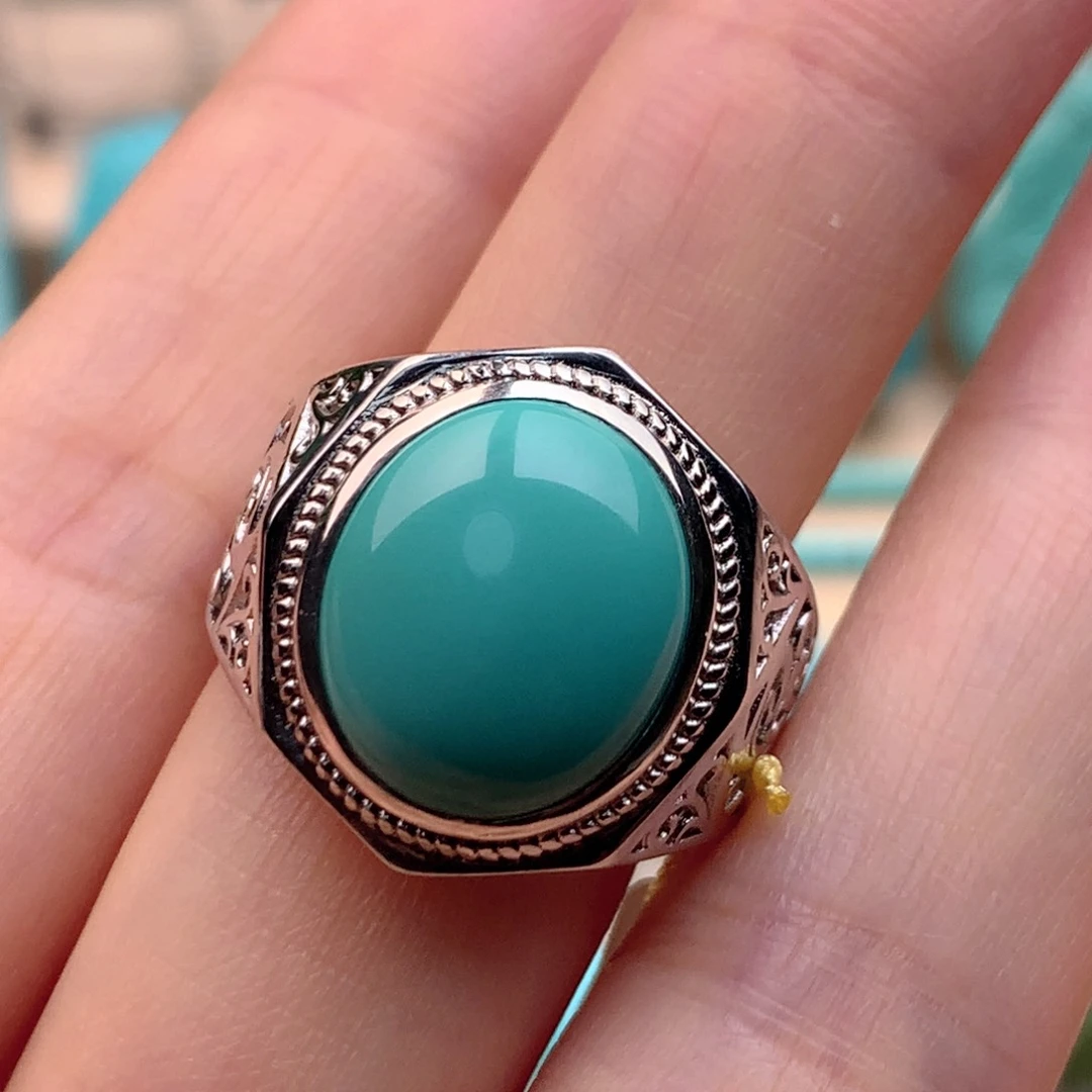 绿松石银S925镶嵌颈饰