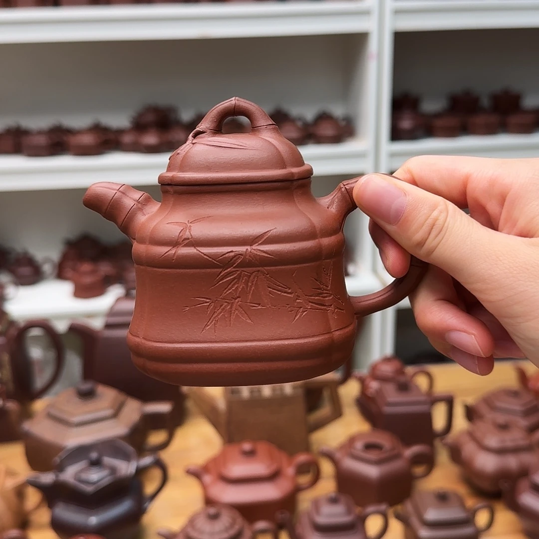 茶壶紫砂四方竹鼎230cc