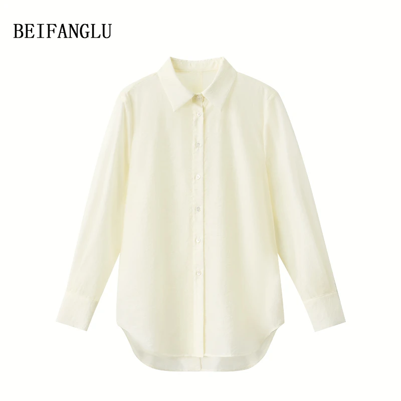 北方鹿【薄如蝉翼防晒衬衫】轻透夏季女士后背系带外搭薄衬衫10027