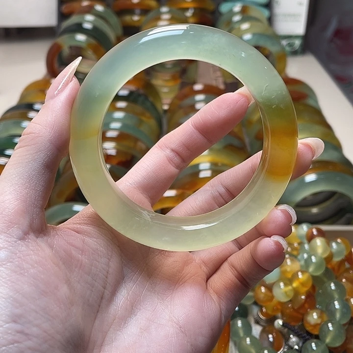 蛇纹石玉未镶嵌手镯58.5