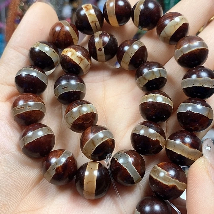 玛瑙/玉髓未镶嵌珠宝半成品一线玛瑙卡14mm
