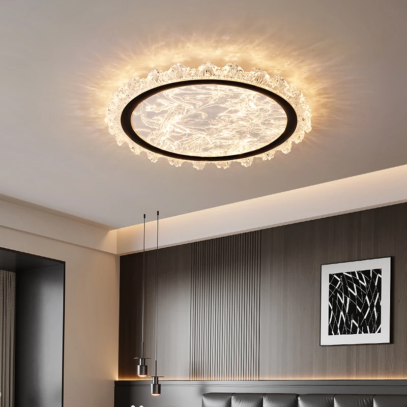 大观园主卧仿云石吸顶灯新款意式轻奢简约书房间灯中山灯具697I