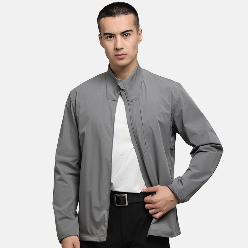 鹰爪蜂鸟轻量弹力功能夹克户外男士时尚运动立领春夏速干防风外套