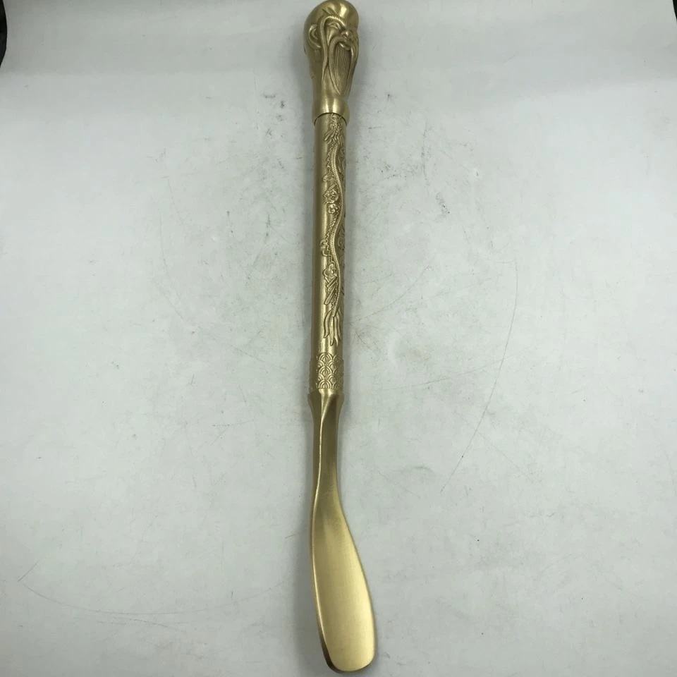 黄铜鞋拔子提鞋器送老人祝寿送礼佳品摆件