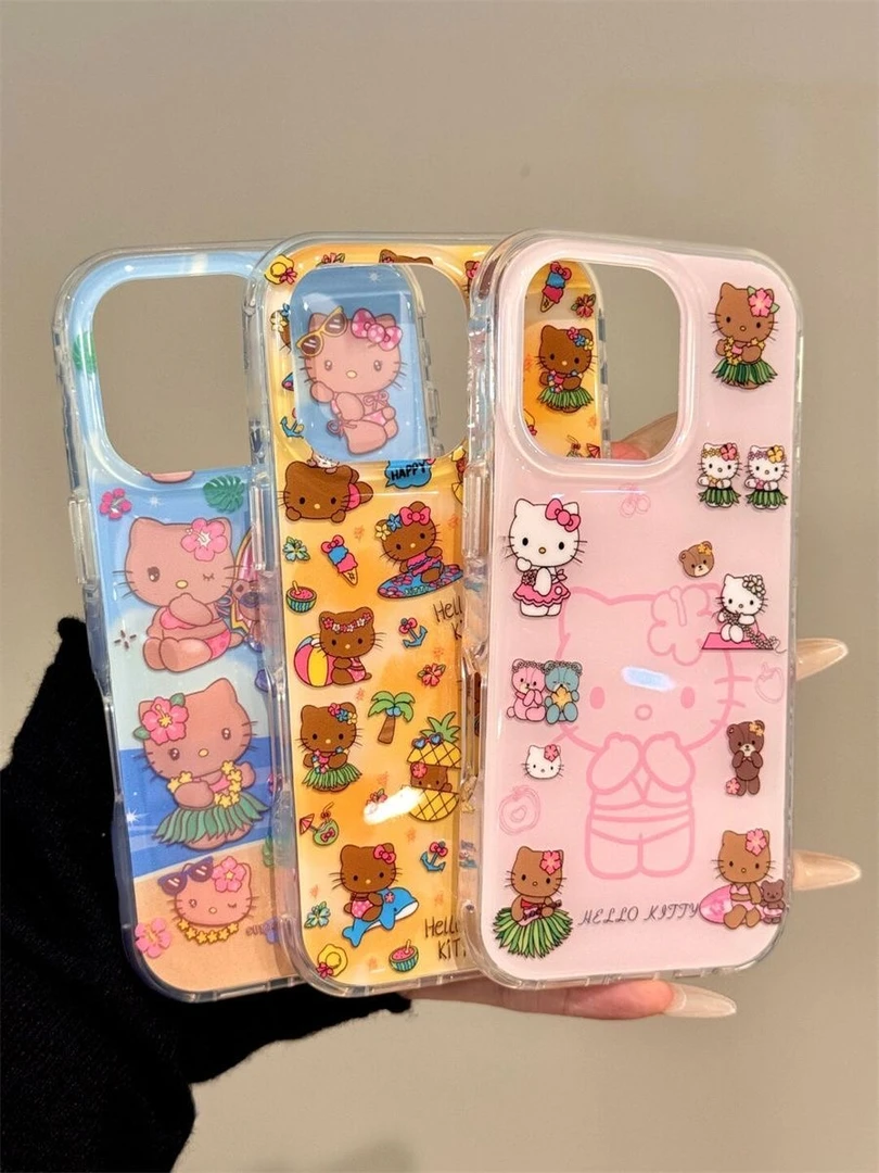 ins日韩卡通可爱kt猫适用苹果16Promax手机壳vivo华为oppo小米15