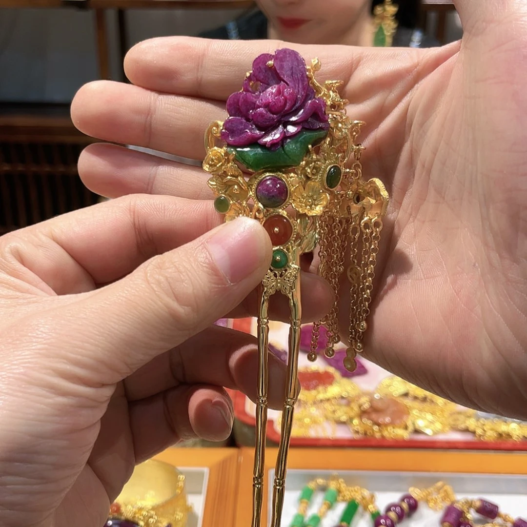 锦纶非金属发簪步摇