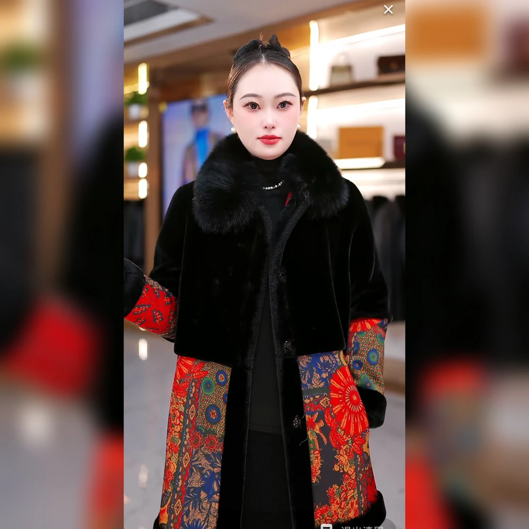 【异域风情】高定款双面双穿狐狸毛领皮毛一体大衣