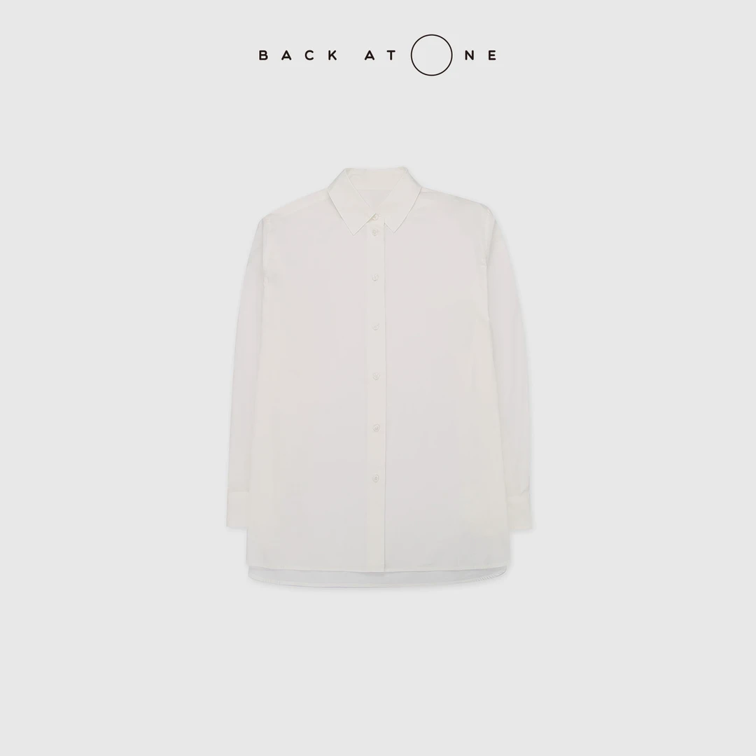 BACKATONE“静奢系列-纯真”ROW风百搭翻领白衬衫 BFF-1BS123E-K