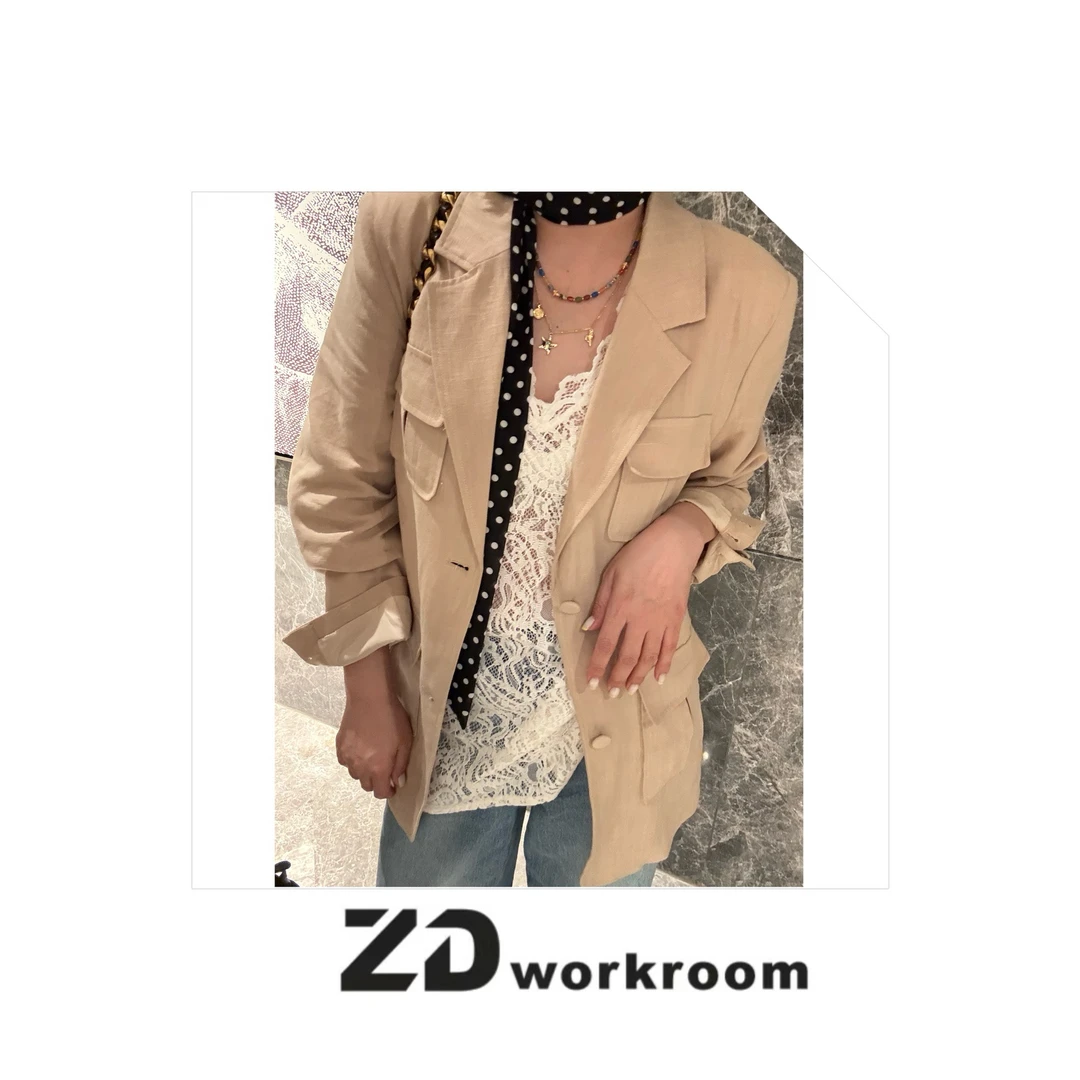 【Z.D/WORKROOM】 25/26春季新品小众设计感气质百搭亚麻外套