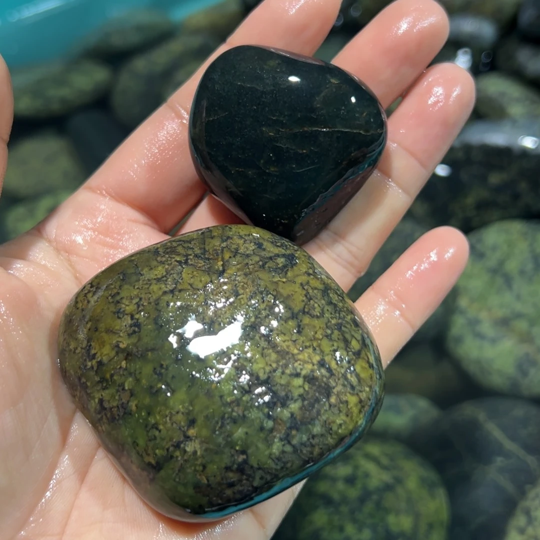 未镶嵌蛇纹石玉西藏藏玉药王石烁*