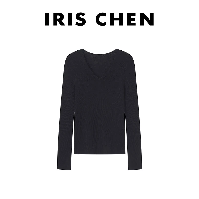 【现货】IRIS CHEN 100美丽诺羊毛打底衫 2025秋冬无缝一体高弹力