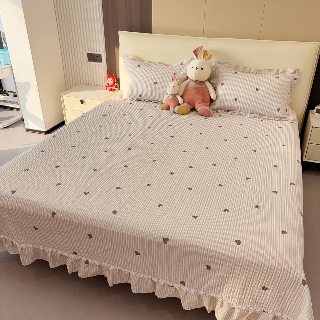 （闫老板）新款纯棉床盖 平整不滑床 四季可铺