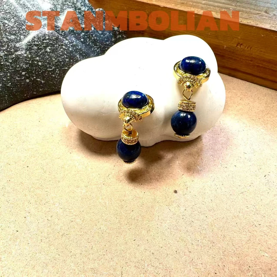 耳饰 正品STAMBOLIAN 青金蓝色耳坠QDS076