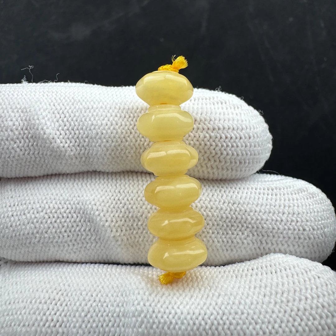 K3990天然原矿蜜蜡 隔珠9.4mm支持复检假一罚十