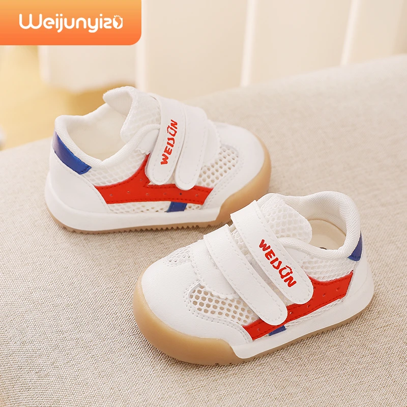 炜俊亿足软底学步鞋男宝宝凉鞋夏季婴儿鞋子1一3岁网鞋机能鞋2206