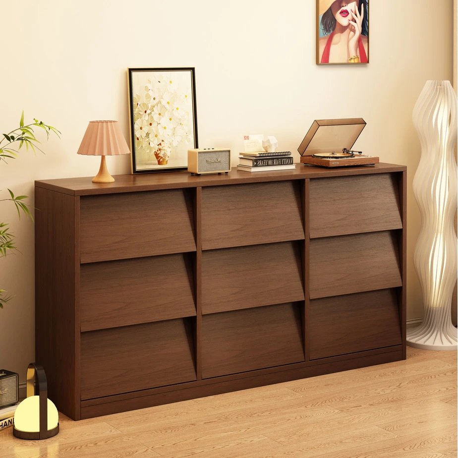 格子柜客厅收纳柜储物柜抽屉柜矮柜家用新款多层实木组合书柜复