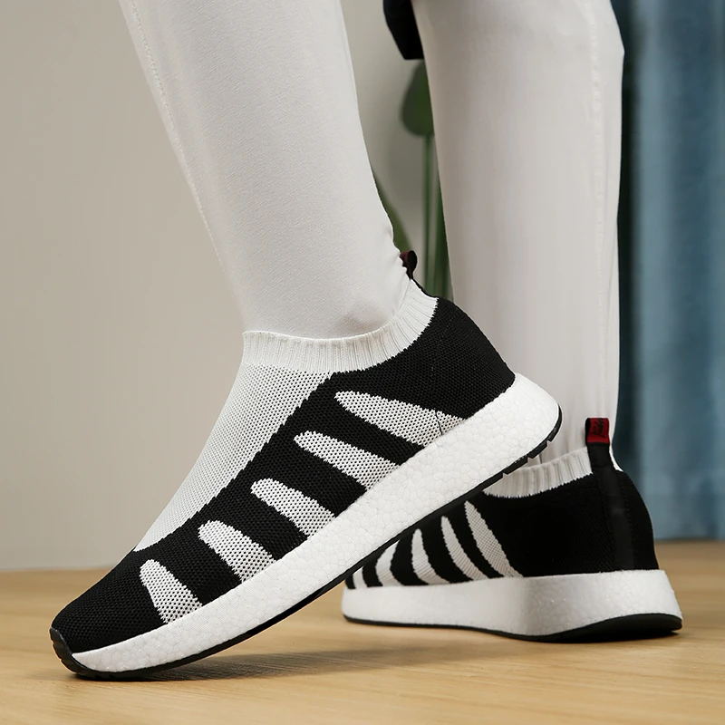 飞织面透气十方鞋道家练功太极布鞋爆米花软底防滑橡胶养生鞋舒适