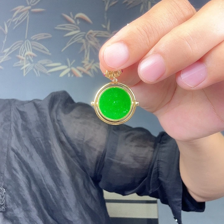 吊坠(不含链)银S925镶嵌翡翠特价