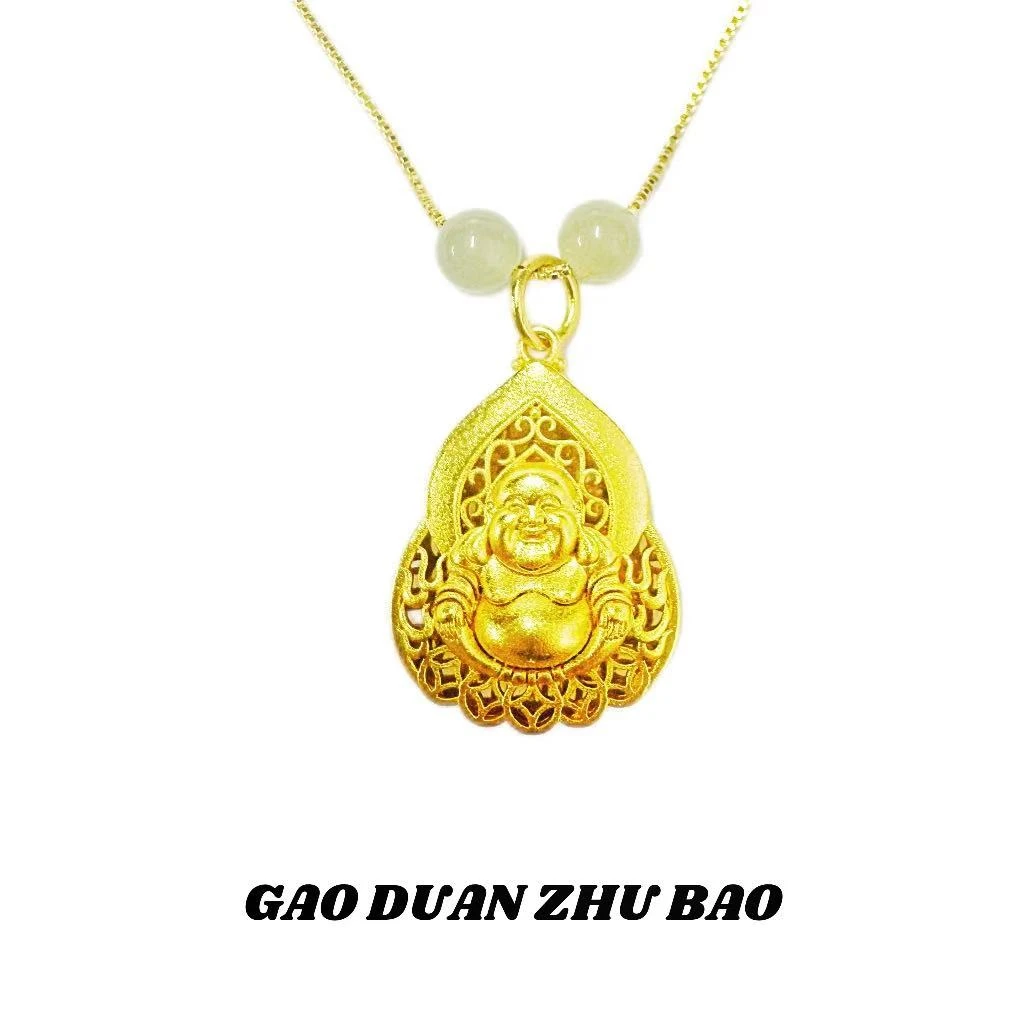 【玉总专属】YHTY010#笑口常口合金火焰佛 和田玉玉珠吊坠赠合金链