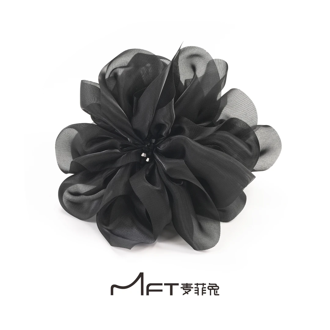 半夏丸子夹光泽懒人头黑色通勤扎子抓夹百搭头饰发饰洋气夏季