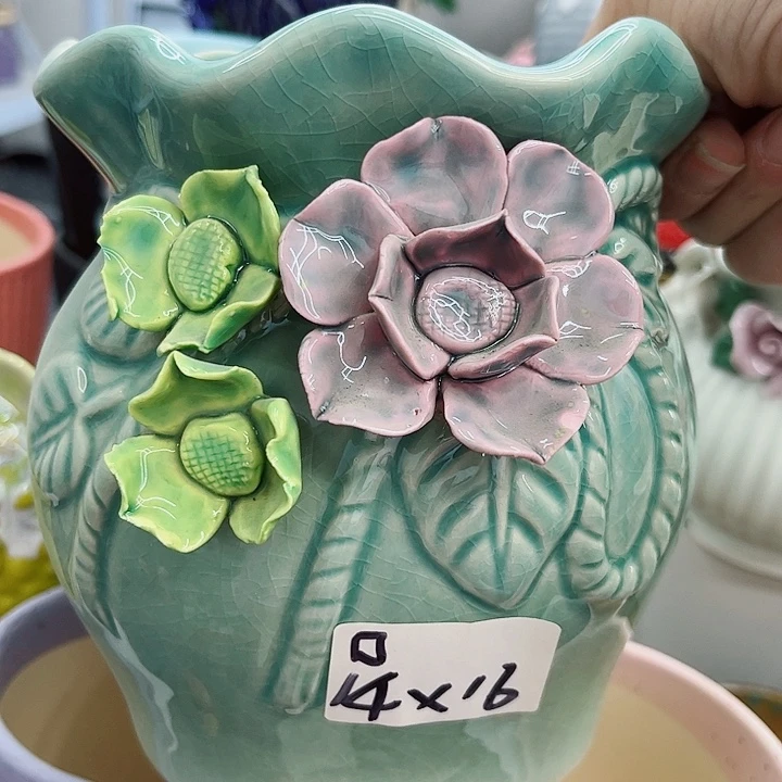 多肉绿植陶瓷花盆9.9包邮，有孔