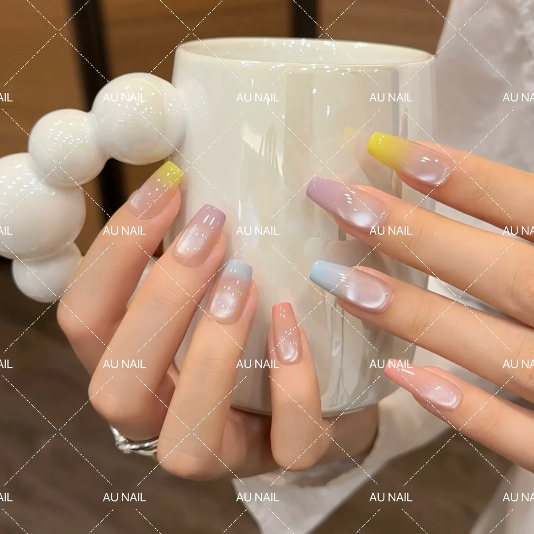 Aura Nail “丝雾春彩” 夏日氛围感炫彩简约猫眼气质美甲AUXX