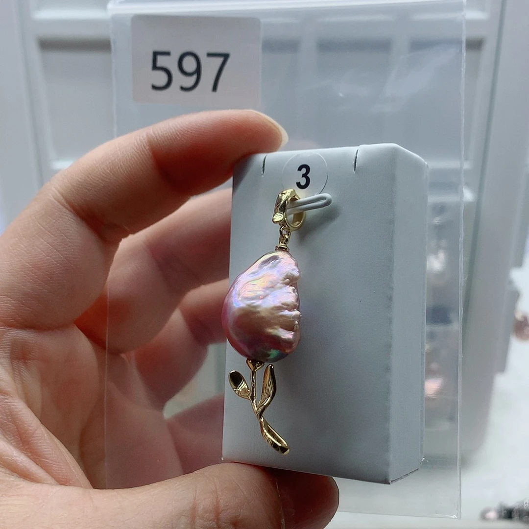 吊坠(不含链)淡水珍珠合金