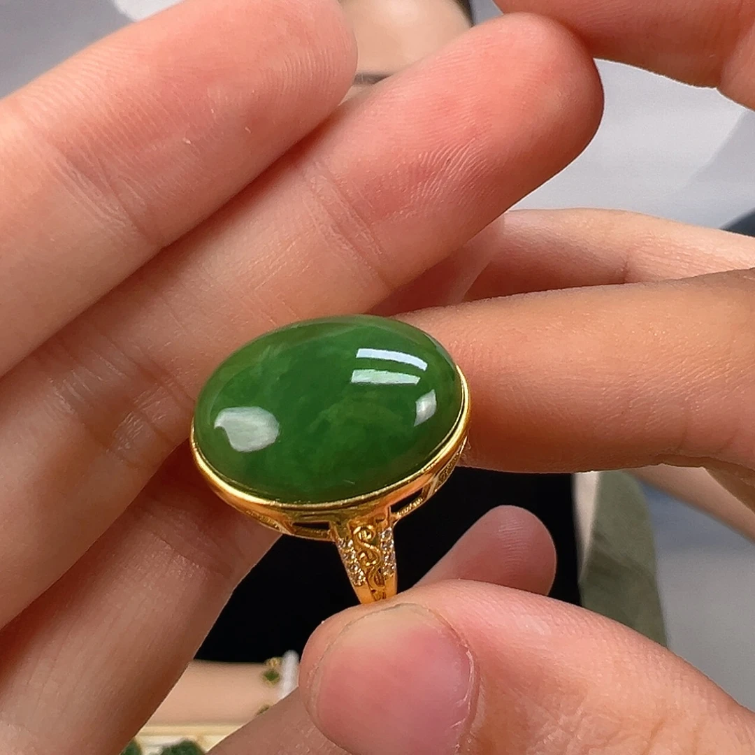 和田玉银S925镶嵌颈饰戒指