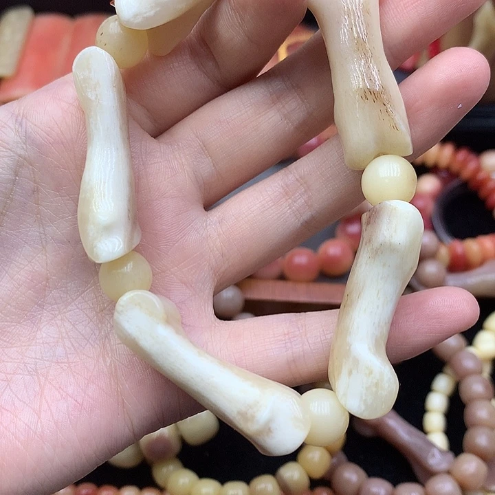 趾骨手串单圈5节带配珠