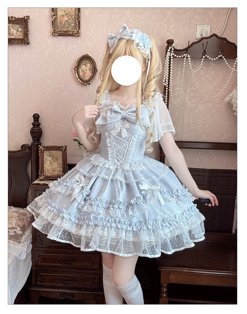 【甜梦日记】全款现货洛丽塔甜美新款可爱收腰lolita 星空幻境