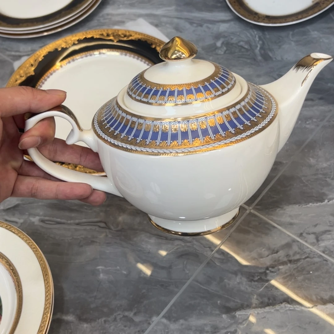 【闪购商品】瓷片1300cc容量茶壶孤品微瑕