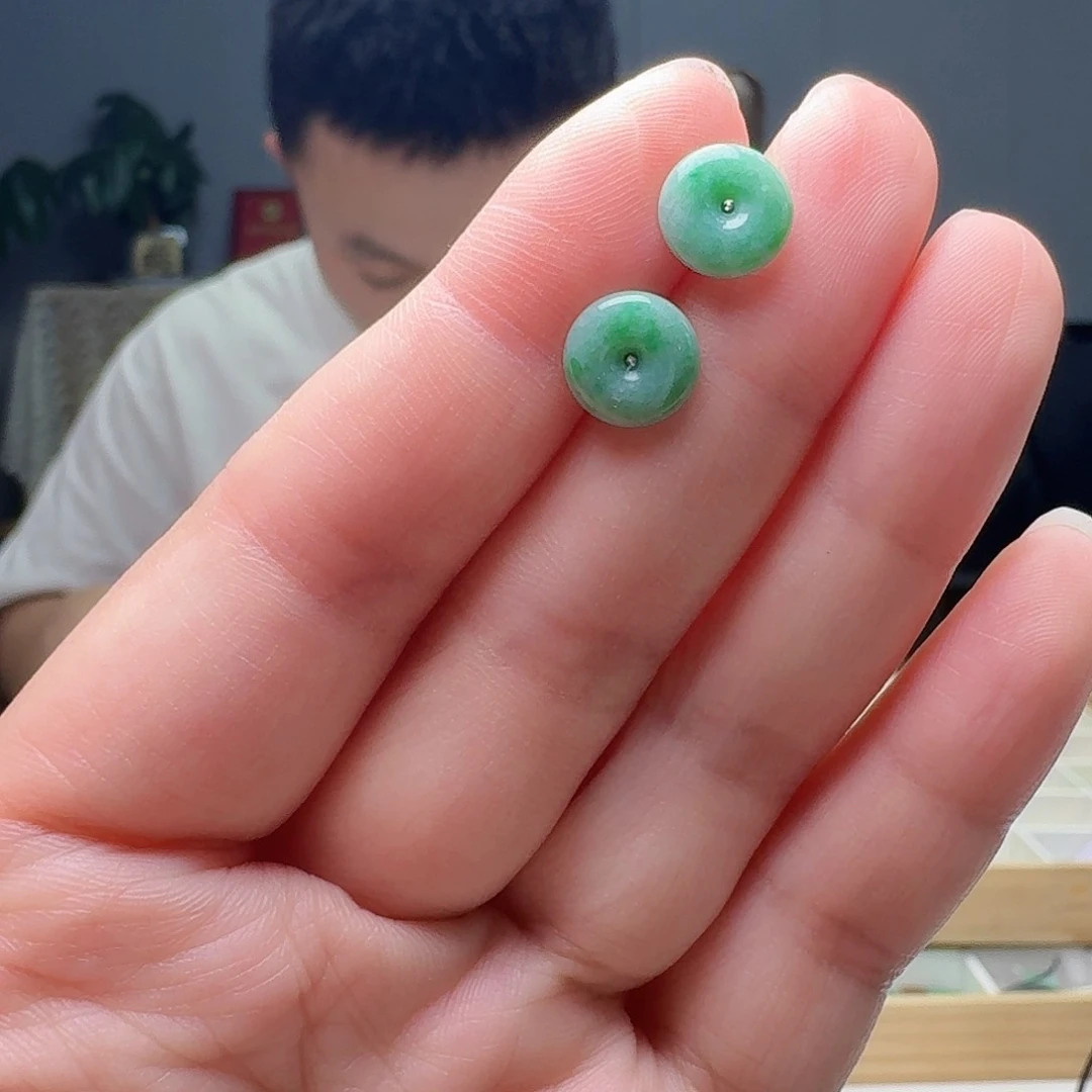 翡翠未镶嵌耳饰多样性发货其一