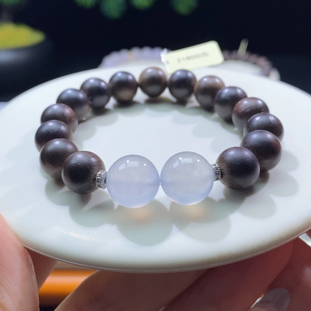 翡翠未镶嵌颈饰翡翠高冰茅台白圆珠手串12.6mm
