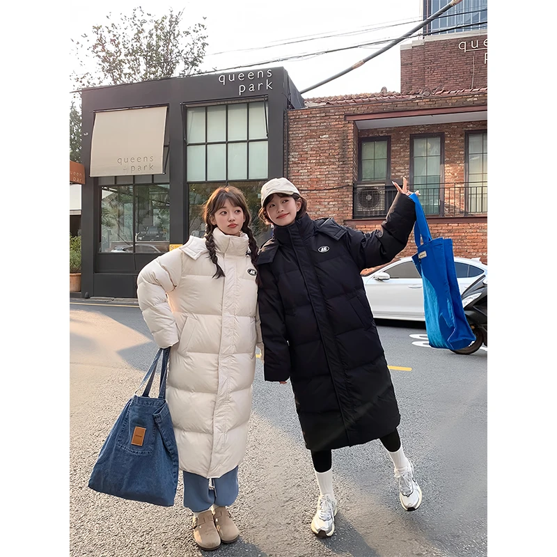 冬季新款防寒保暖加厚连帽棉服女韩版时尚百搭宽松长款外套