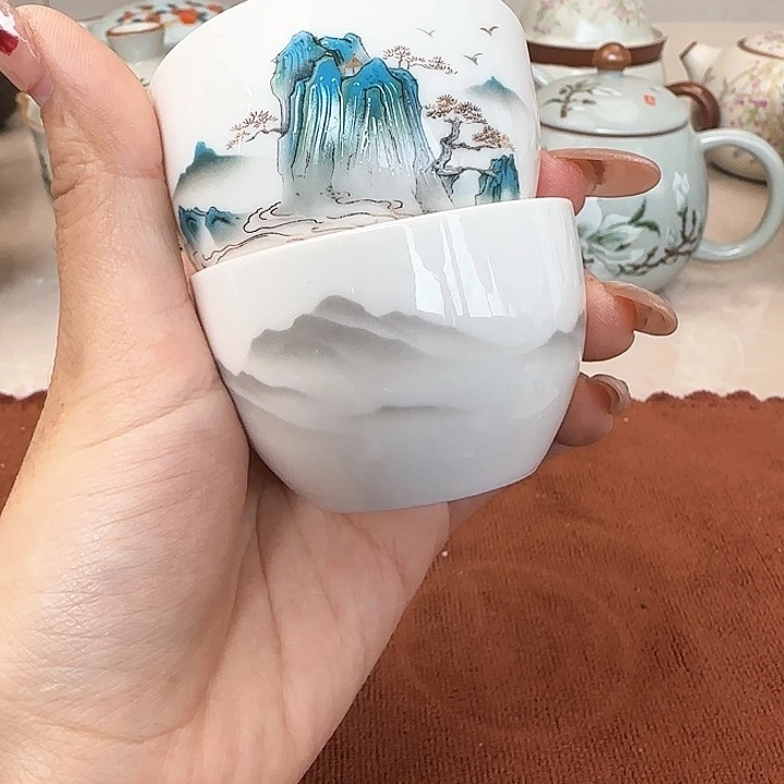 羊脂玉小客杯6只装随机发