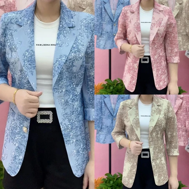 夏季新款洋气网纱西服