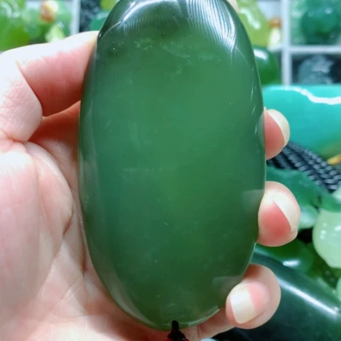 蛇纹石玉未镶嵌手把件